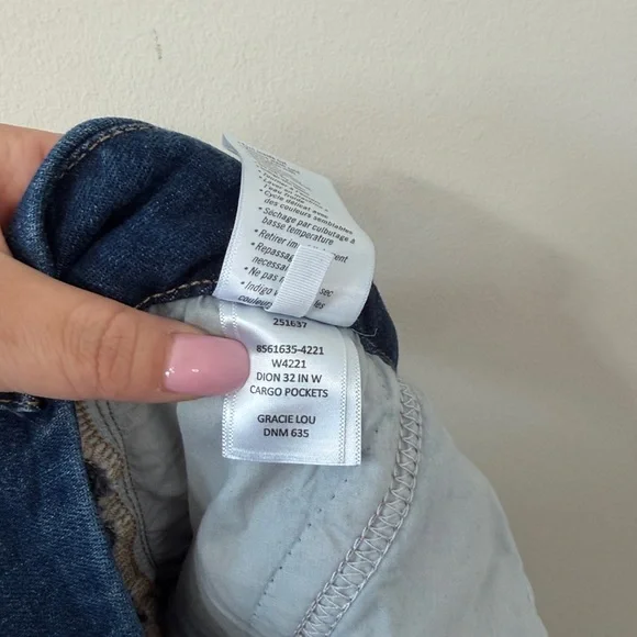 PAIGE Dion High Rise Bootcut Cargo Jeans in Gracielou Size 29